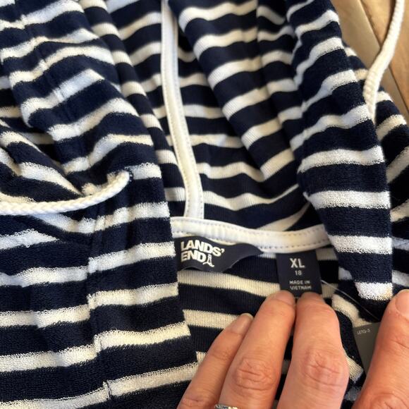 Lands' End Women's Striped Swim Coverup - Picture 4 of 11